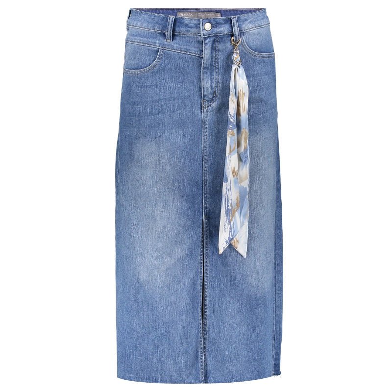 Stonebleach Denim lange jeans rok 46300 - Capuchon Fashion