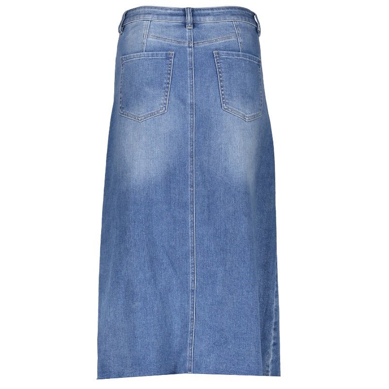 Stonebleach Denim lange jeans rok 46300 - Capuchon Fashion