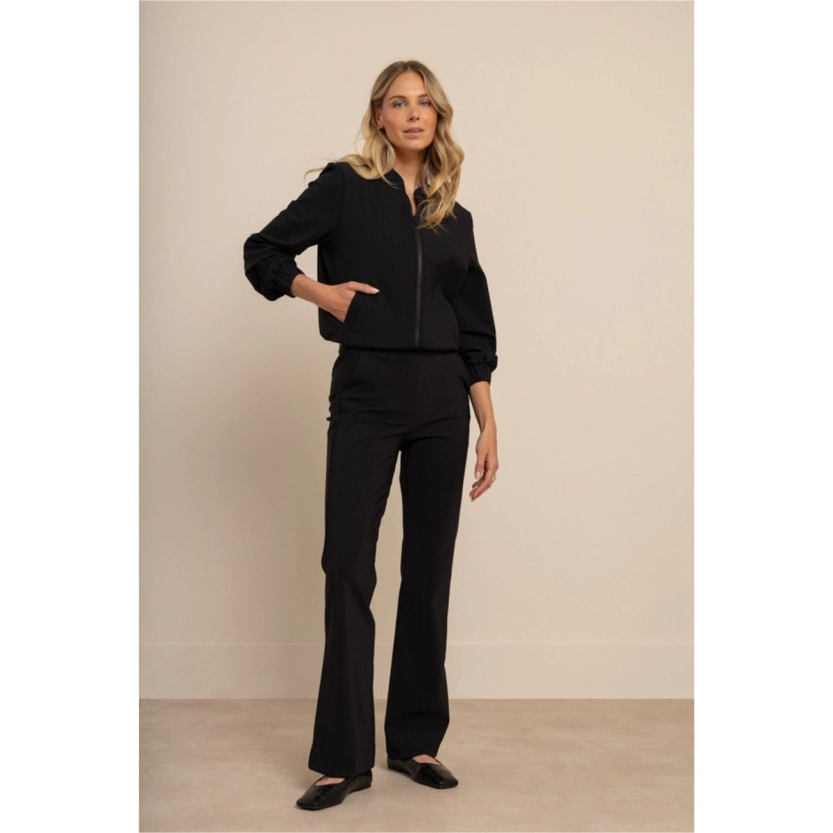 Zwarte broek Flair winter bonded