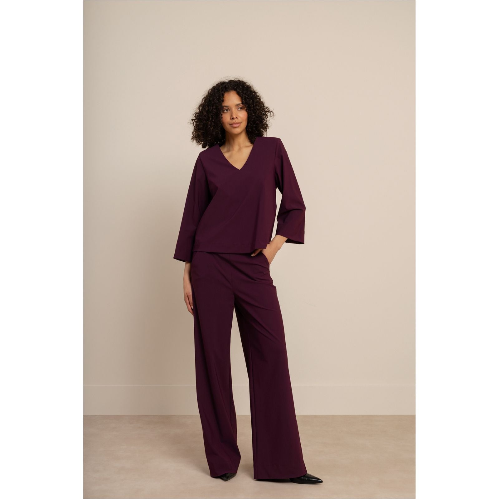 Blackberry travel broek Lexie bonded