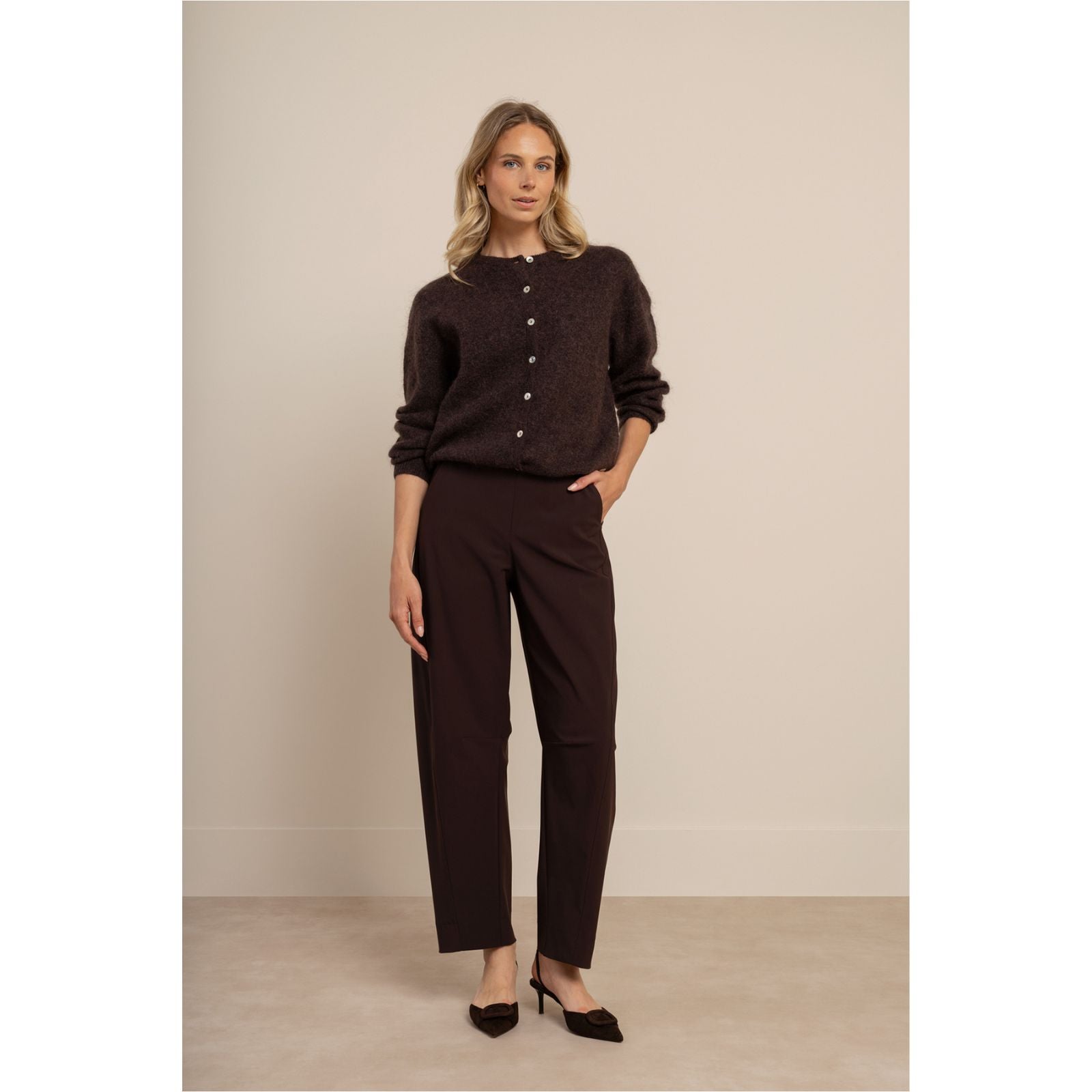 Espresso barrel trousers Marlise