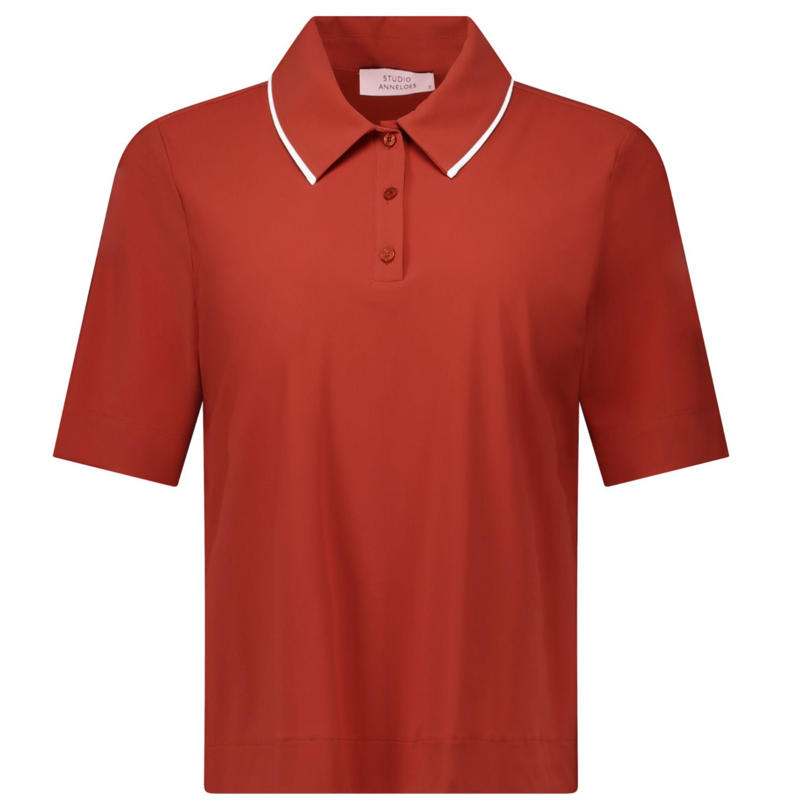 Rust met witte travel top Minnie Polo