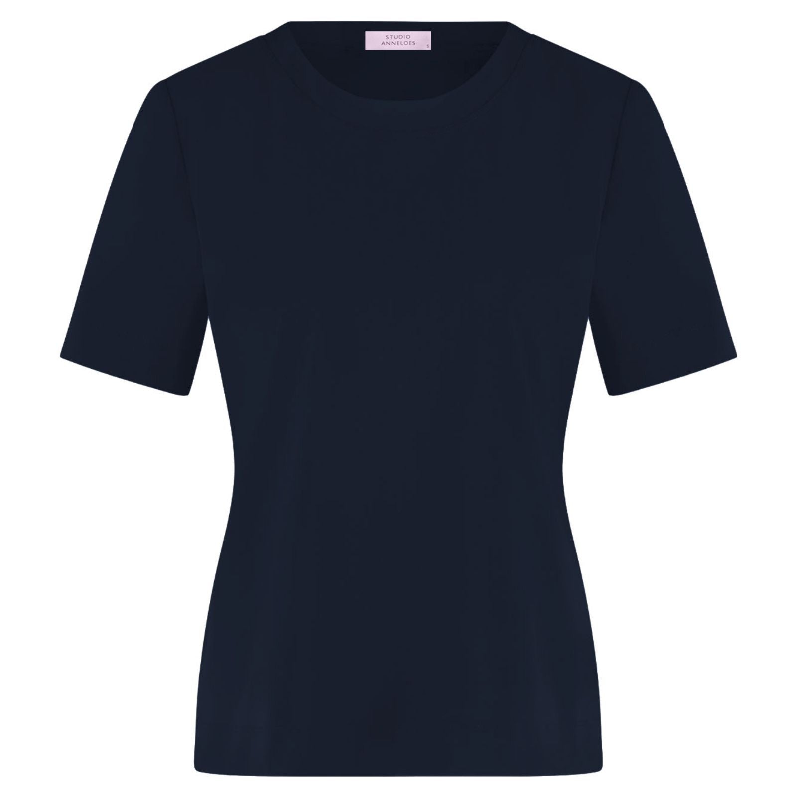 Donkerblauwe ronde hals tee Travel