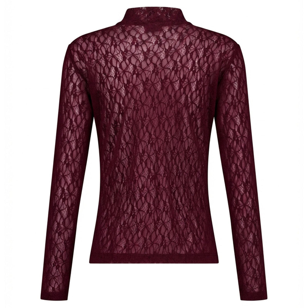 Aubergine kanten col top Reagan Lace