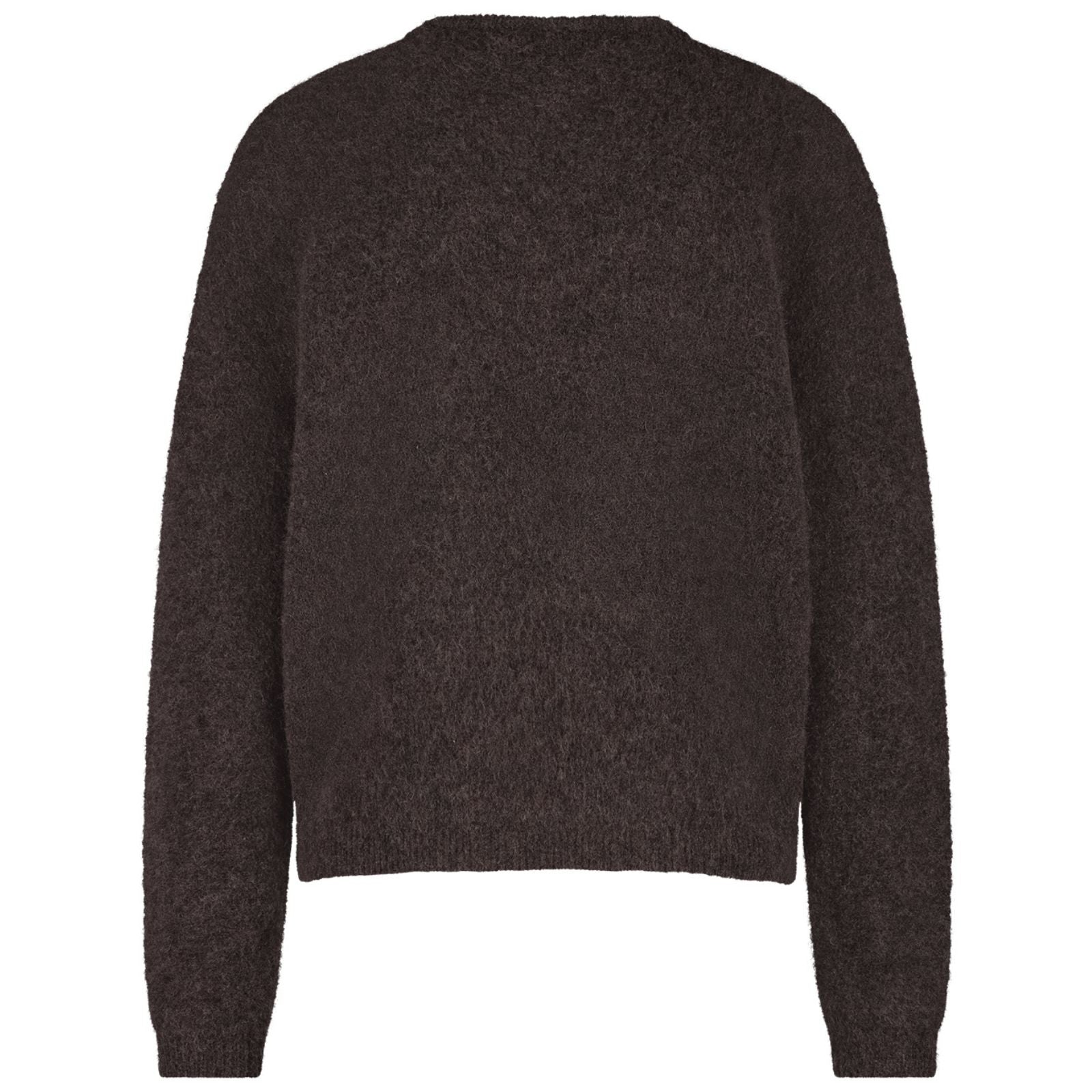 Espresso mohair knit cardigan Bibi