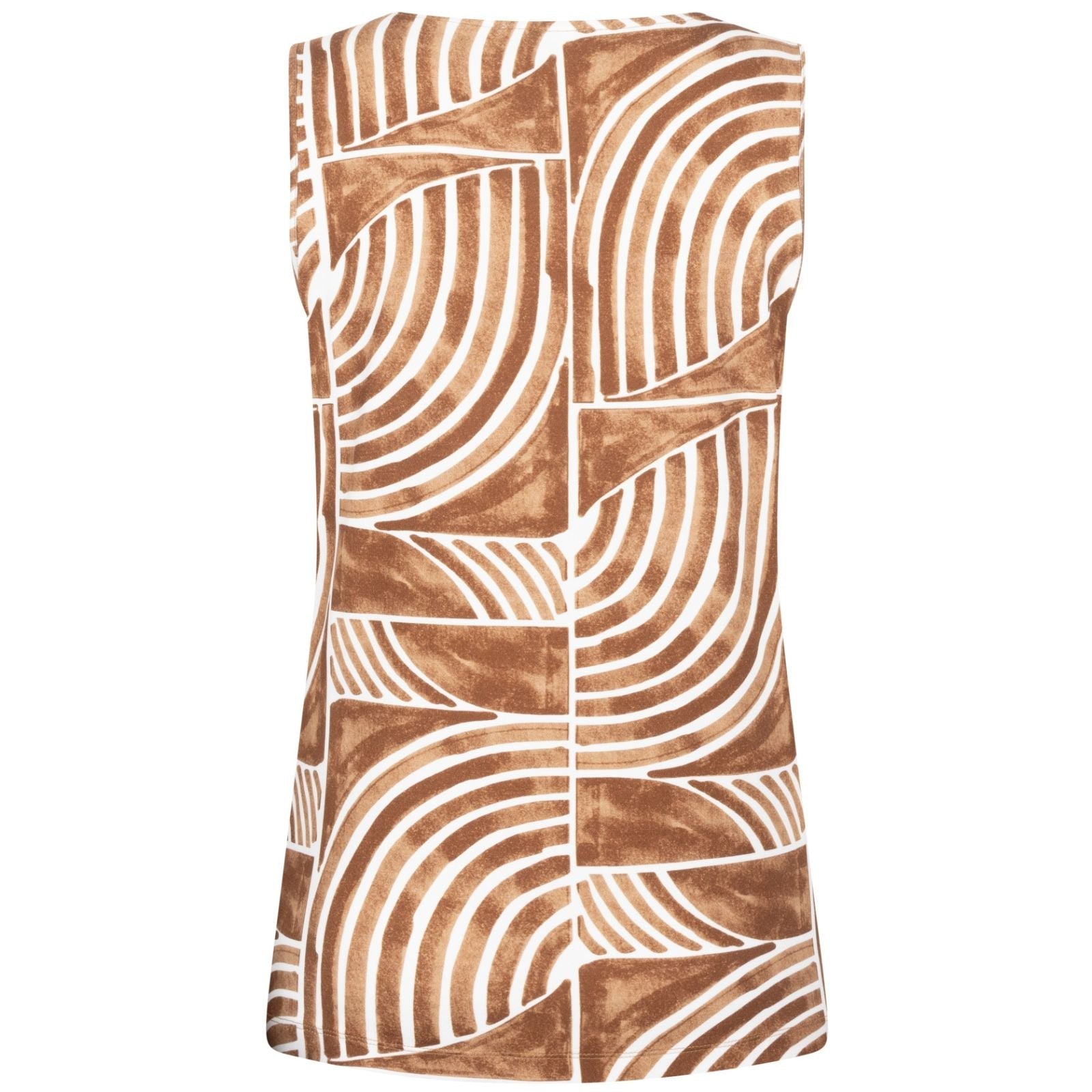 Summer Camel geprinte viscose top Britt - Capuchon Fashion