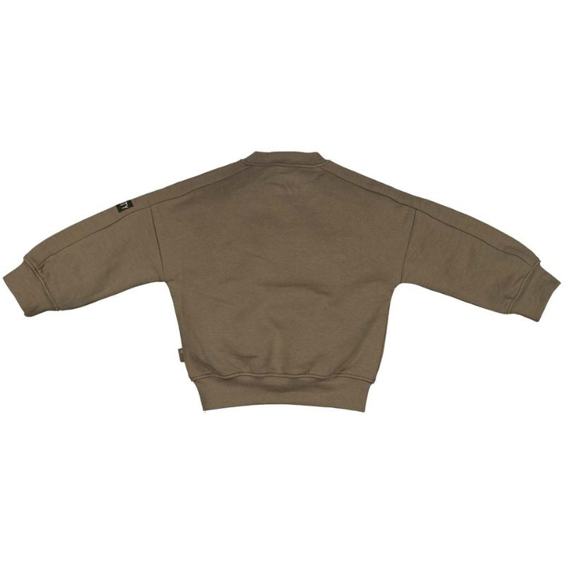 Lichtbruin geprinte sweater Pine Trees