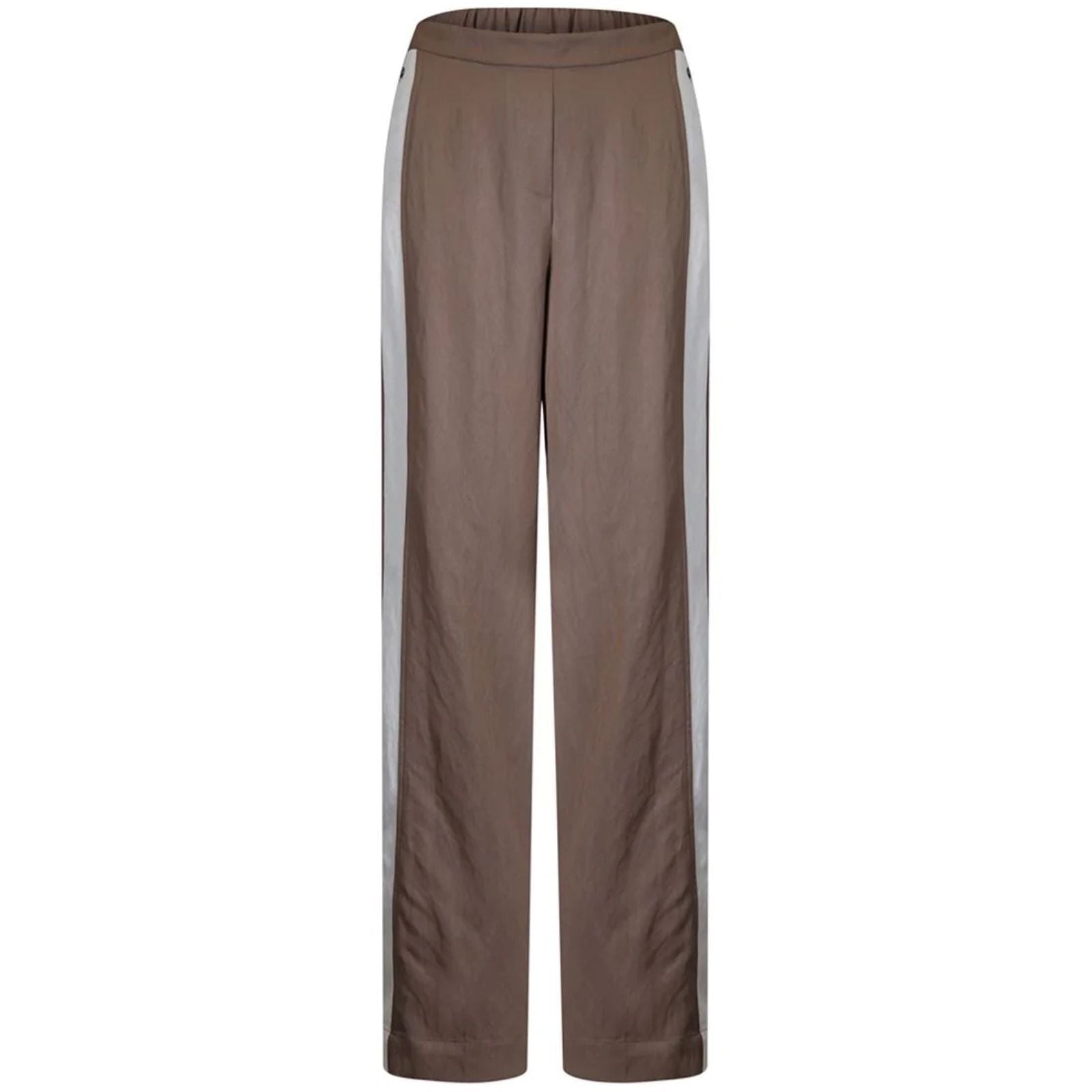 Taupe bruine contrast pantalon 613136 - Capuchon Fashion