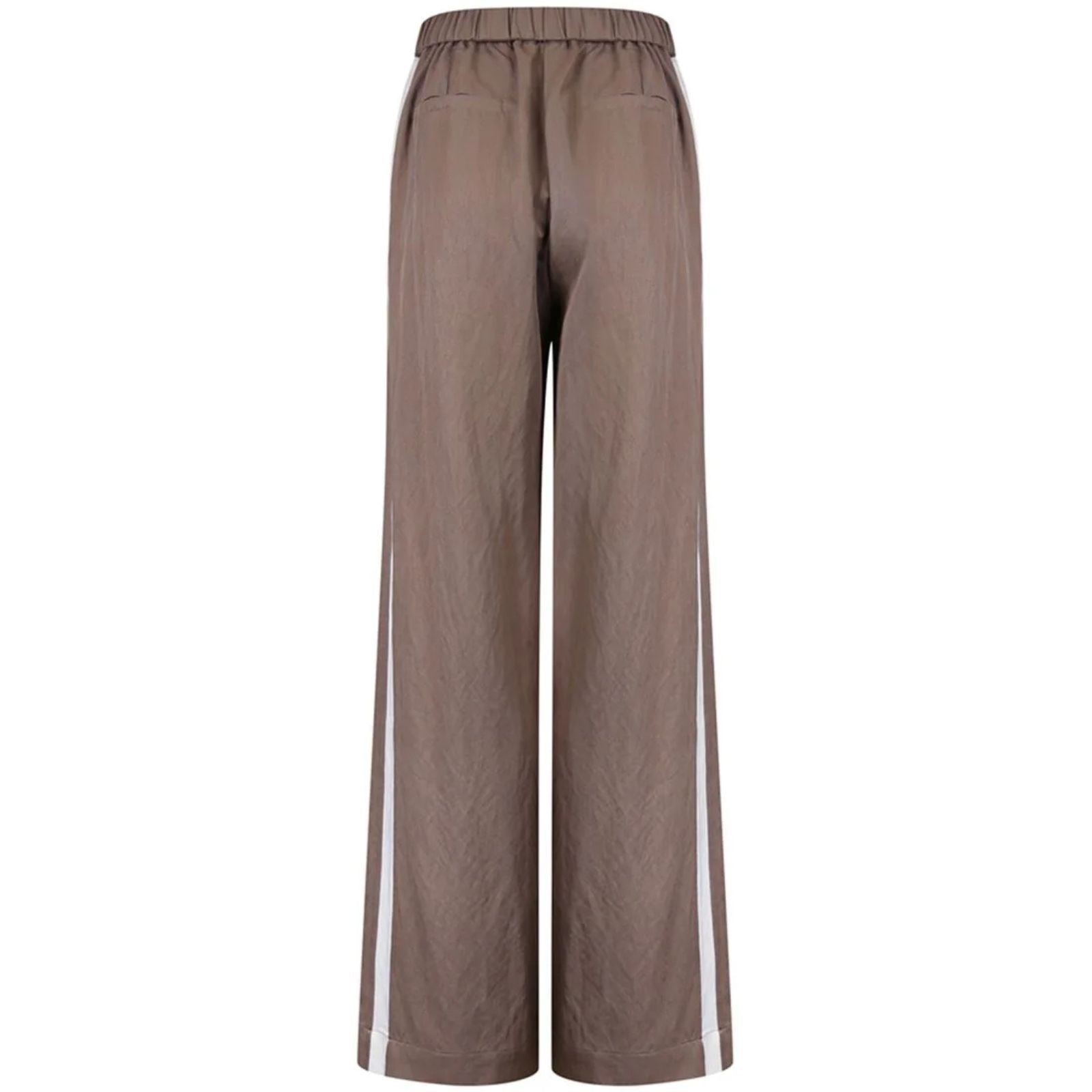Taupe bruine contrast pantalon 613136 - Capuchon Fashion