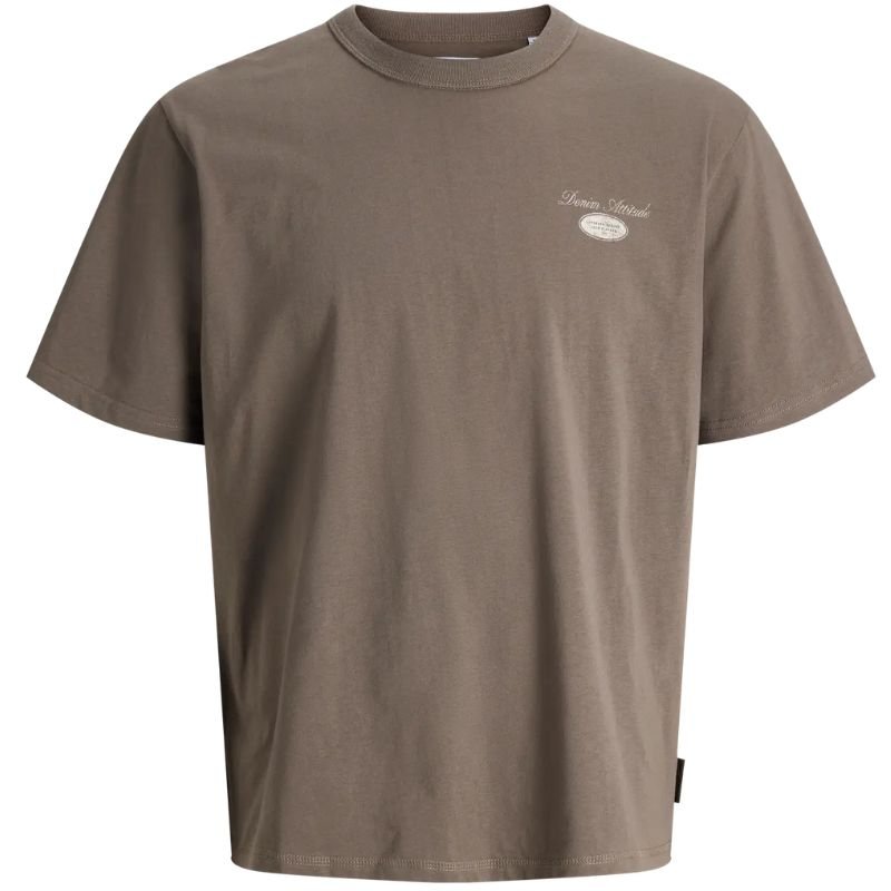 Taupe crew neck t-shirt Dover Graphic - Capuchon Fashion