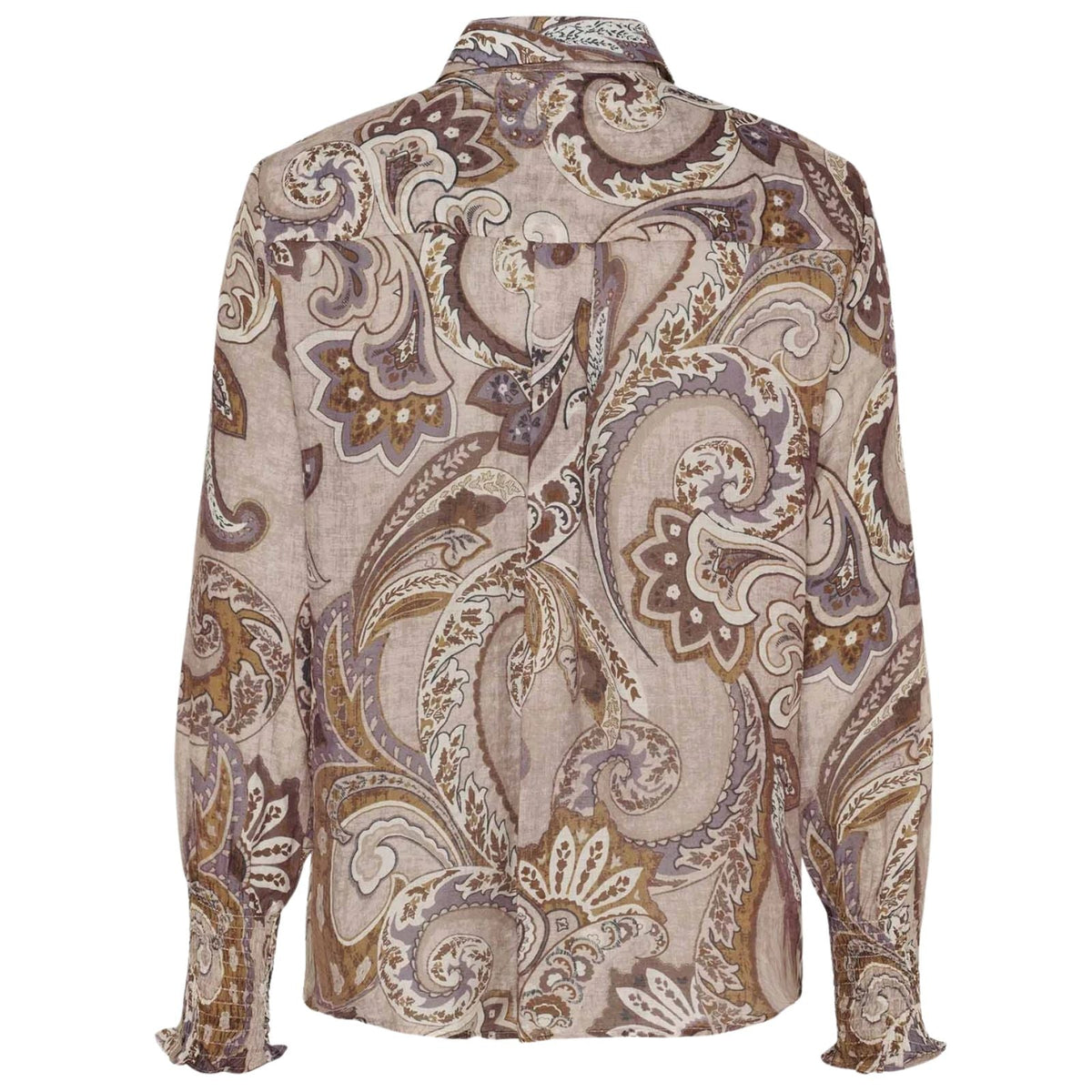 Taupe geprint shirt Lotta Smock - Capuchon Fashion