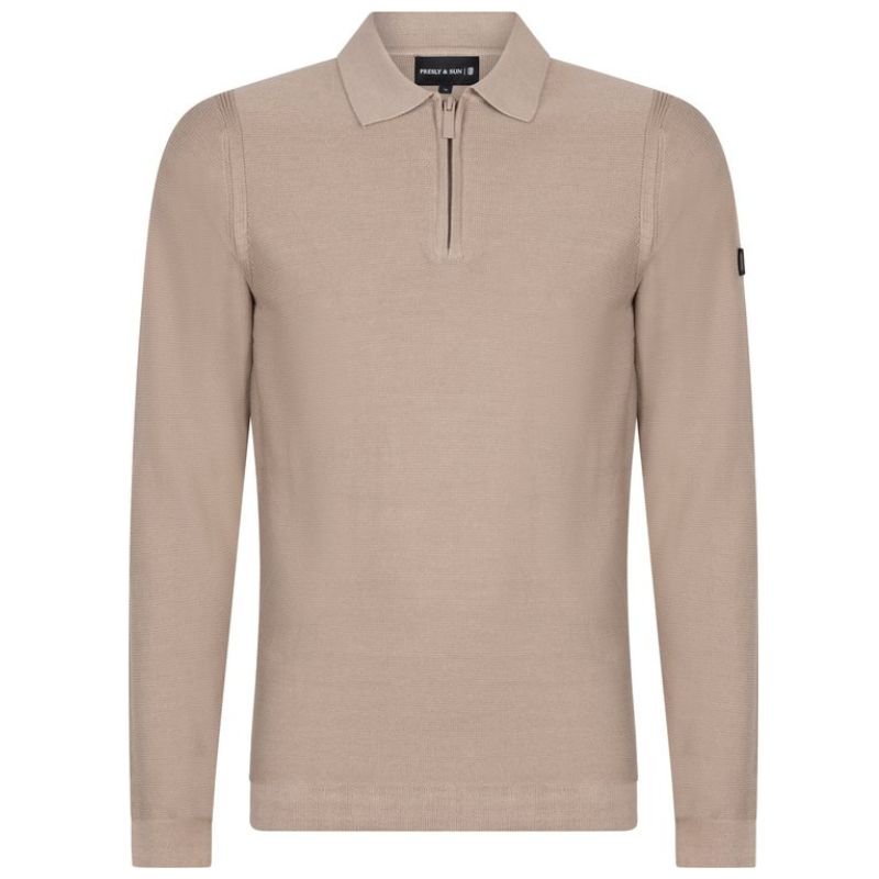 Taupe half zip pullover Harry - Capuchon Fashion