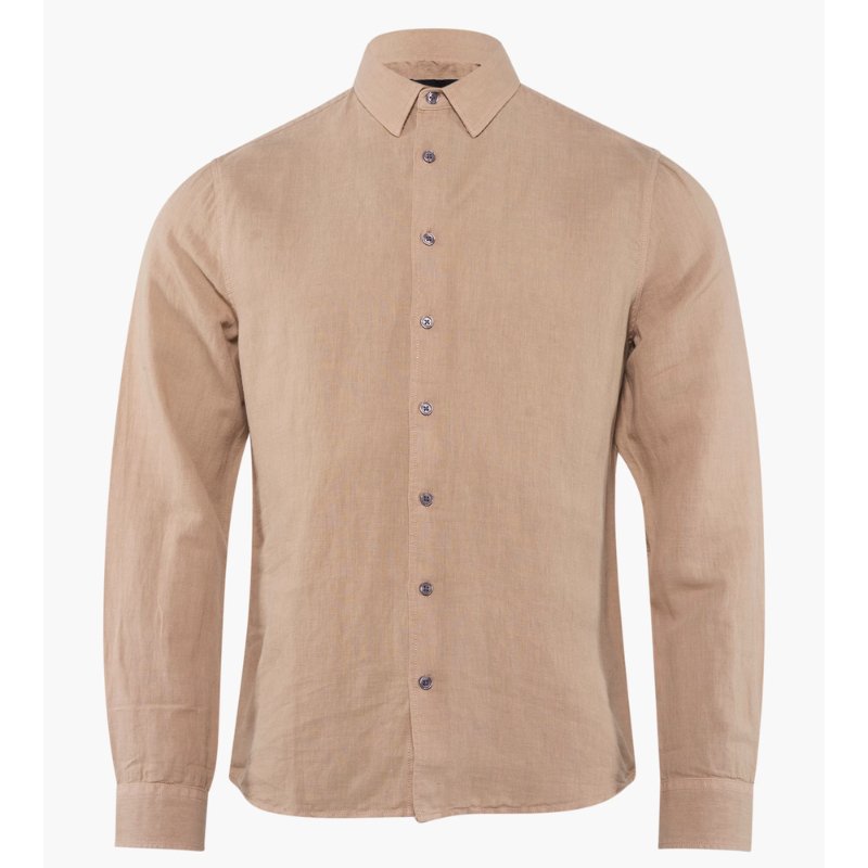 Taupe linnen shirt Ruben - Capuchon Fashion