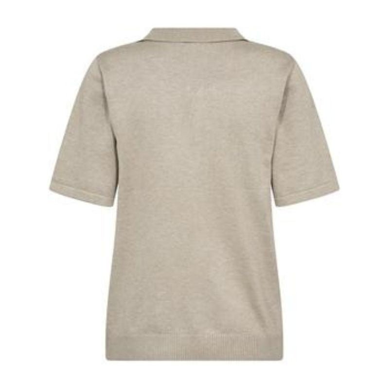 Taupe polo pullover Mila - Capuchon Fashion