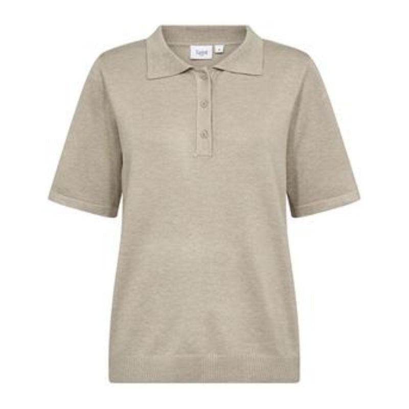 Taupe polo pullover Mila - Capuchon Fashion