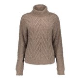 Taupe roll neck pull 44505 - Capuchon Fashion