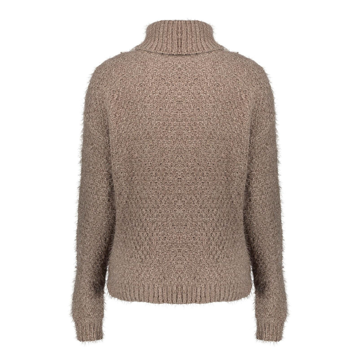 Taupe roll neck pull 44505 - Capuchon Fashion