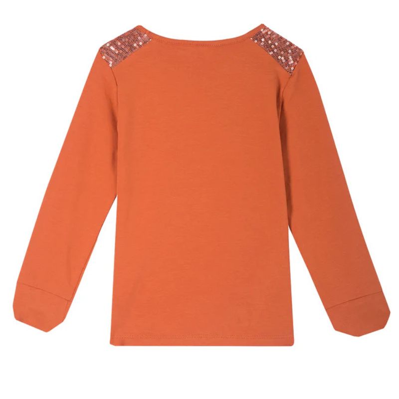 Oranje longsleeve Bonjour