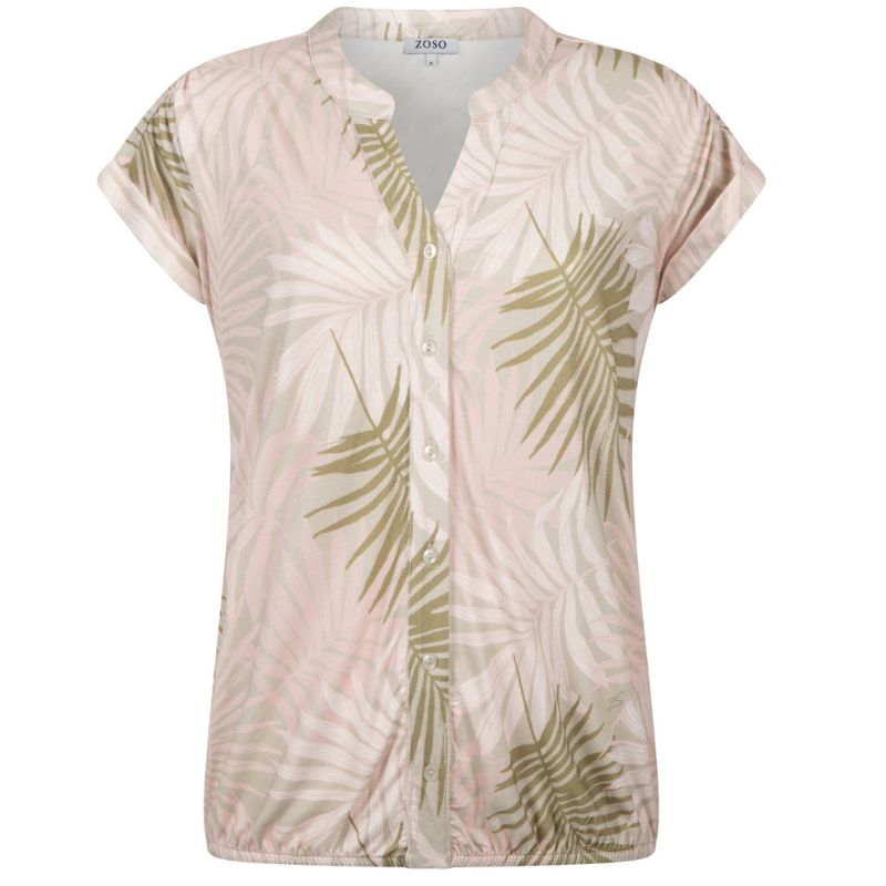 Beige geprinte top Lola