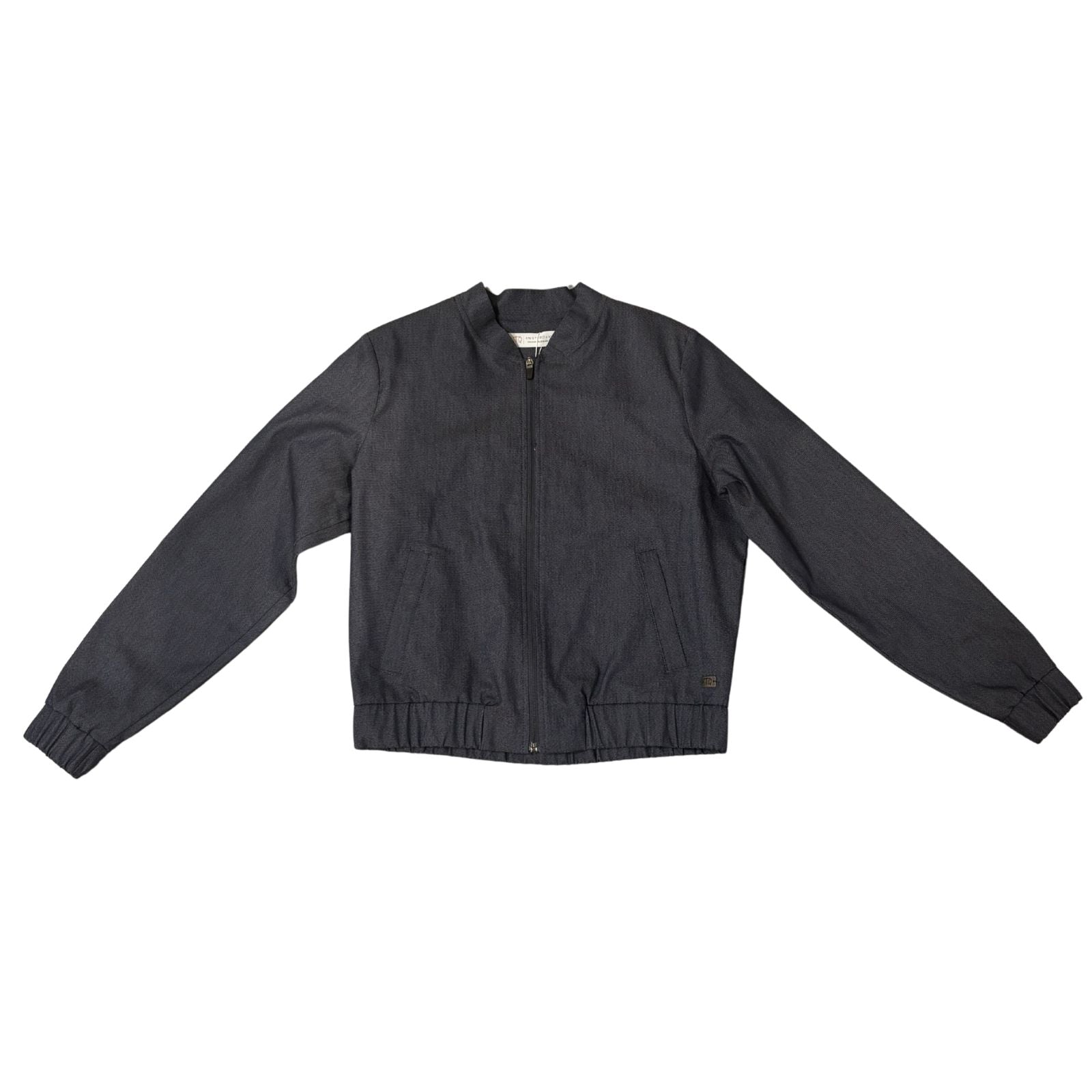 Donkerblauwe bomber jacket Denim