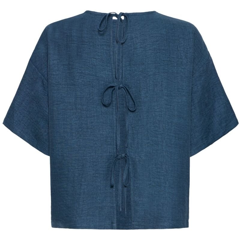 True Navy Melange blouse shirt Katico - Capuchon Fashion