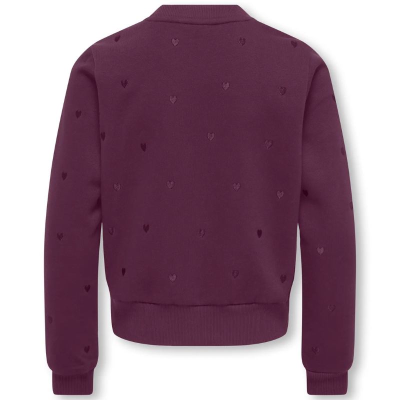 Paarse o-hals sweater Atika heart