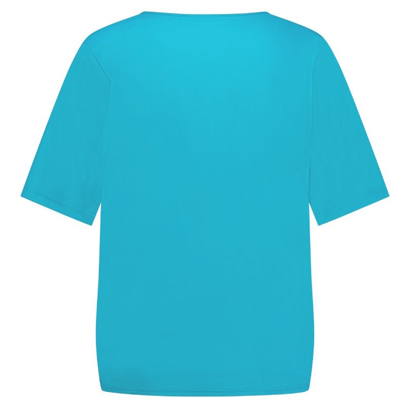 Turquoise top Vicky SL - Capuchon Fashion