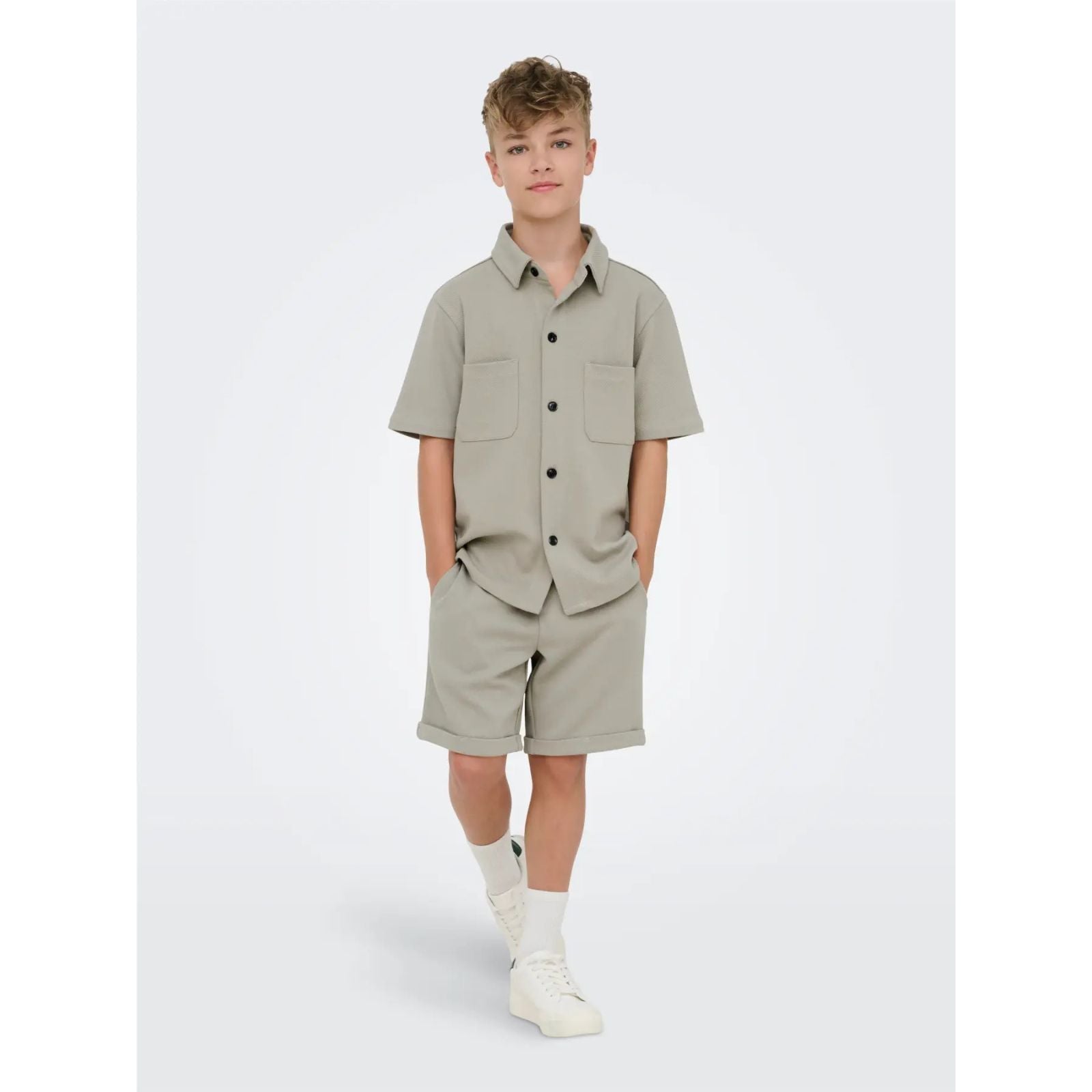 Vintage Khaki fit chino short Kodyl - Capuchon Fashion