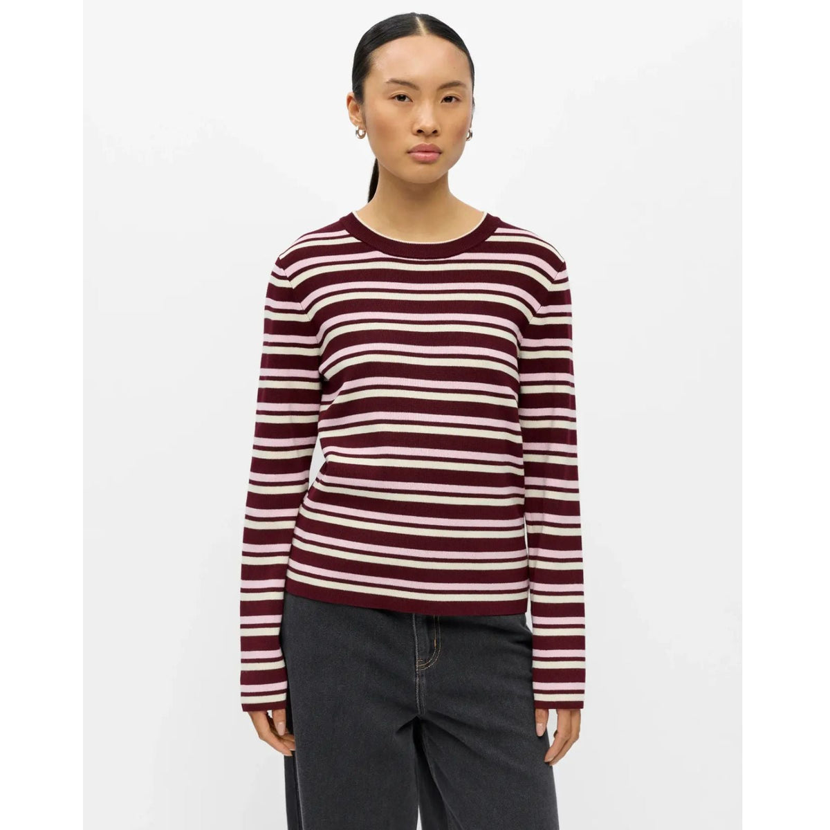 Windsor Wine gestreepte knit pullover Ester - Capuchon Fashion