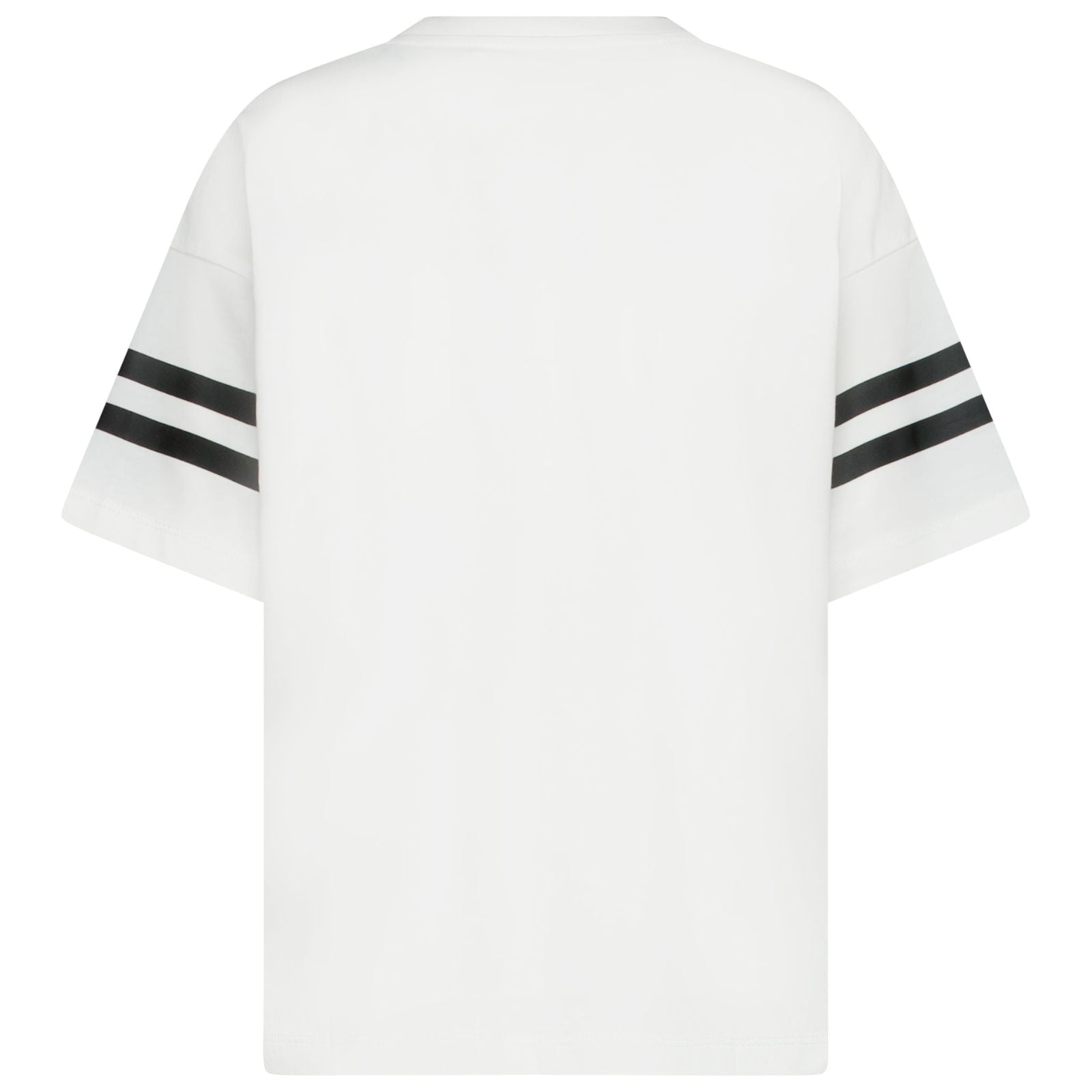Wit baseball v-hals t-shirt Bebsa - Capuchon Fashion