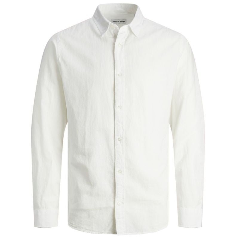 Wit blend shirt Linen - Capuchon Fashion