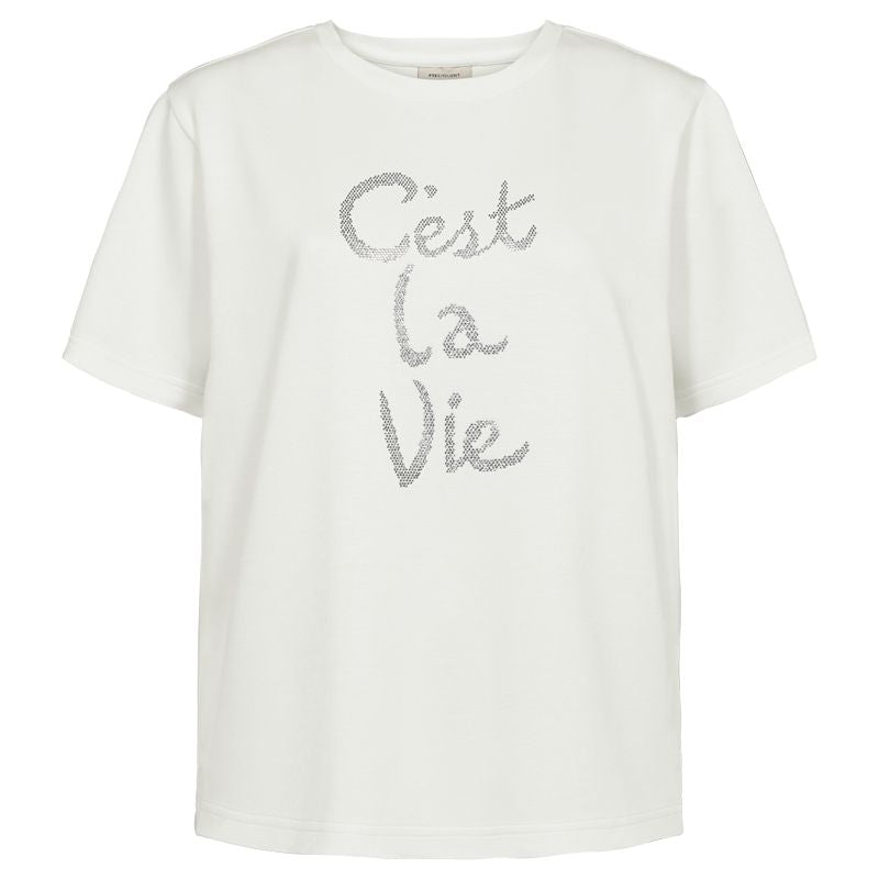 Wit C'est la Vie t-shirt Malak - Capuchon Fashion