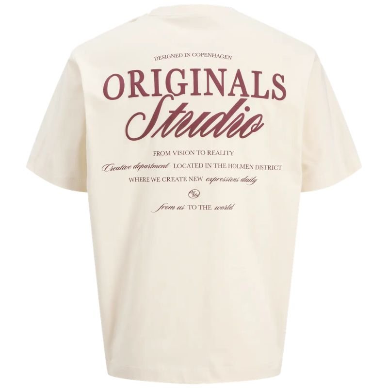 Wit crew neck t-shirt Norrebro Typo - Capuchon Fashion