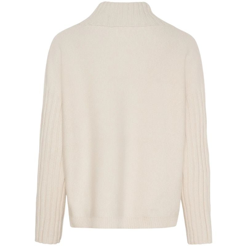 Wit gebreide knit pullover Kaddy - Capuchon Fashion