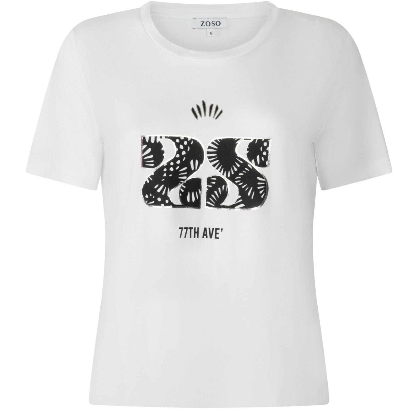 Wit geprint artwork t-shirt Jolie - Capuchon Fashion