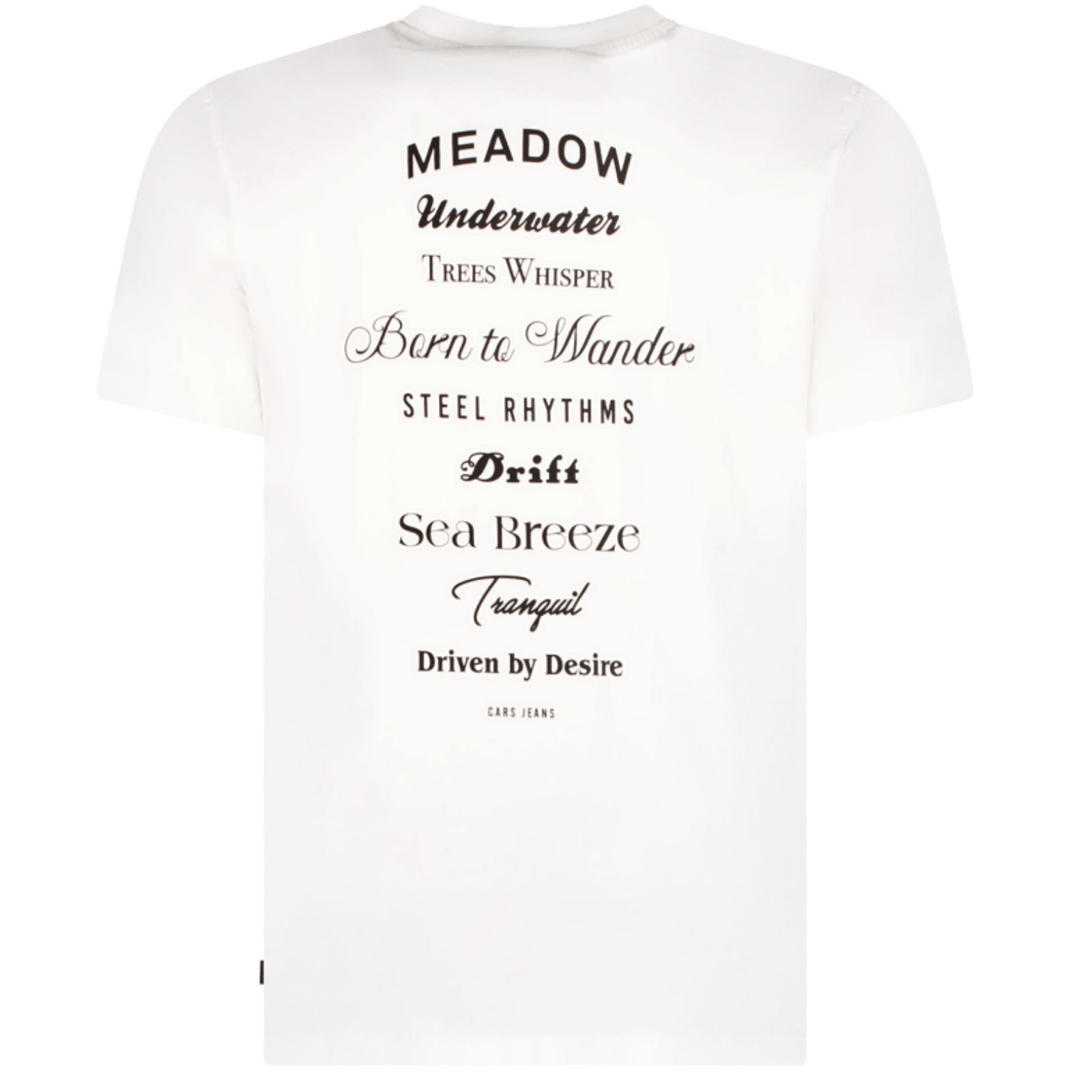 Wit geprint ronde hals t-shirt Rayzo - Capuchon Fashion