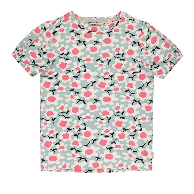 Wit geprint t-shirt 5411 - Capuchon Fashion
