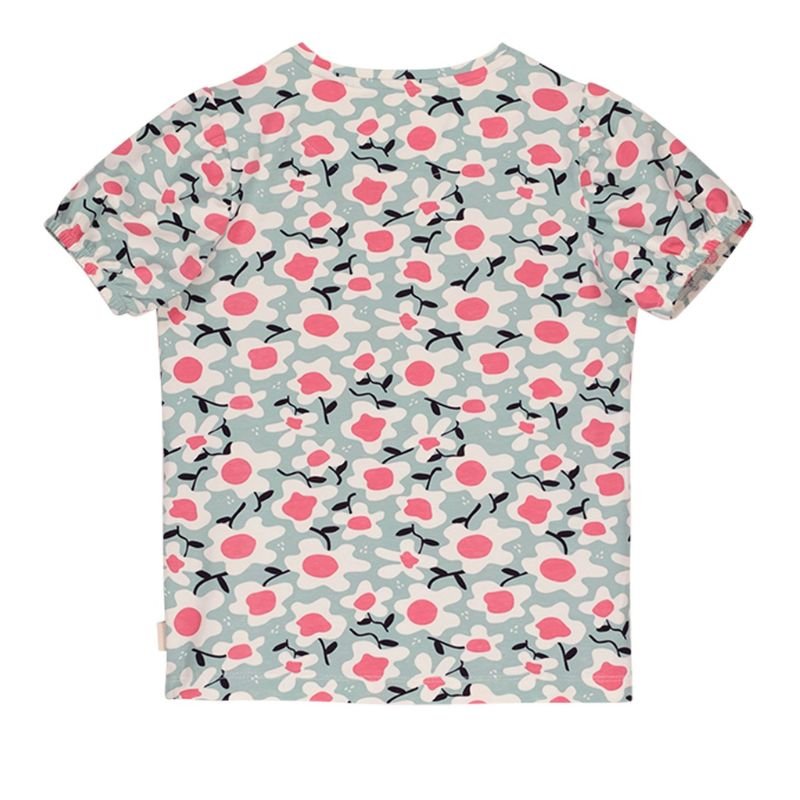 Wit geprint t-shirt 5411 - Capuchon Fashion