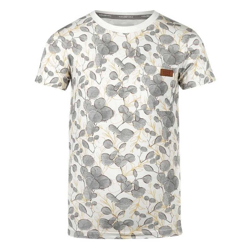 Wit geprint t-shirt P54800 - Capuchon Fashion