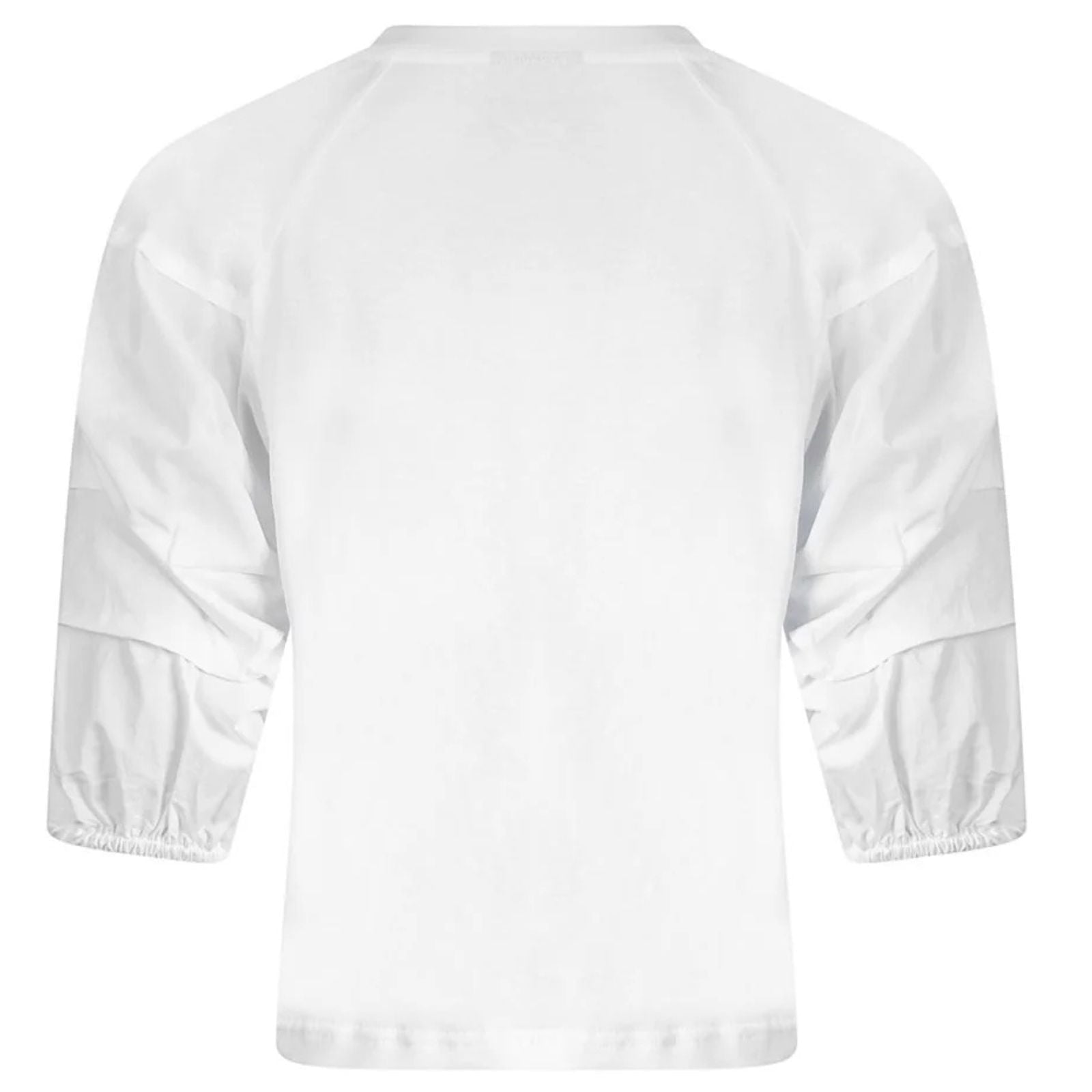 Wit geprint t-shirt woven mix 613229 - Capuchon Fashion