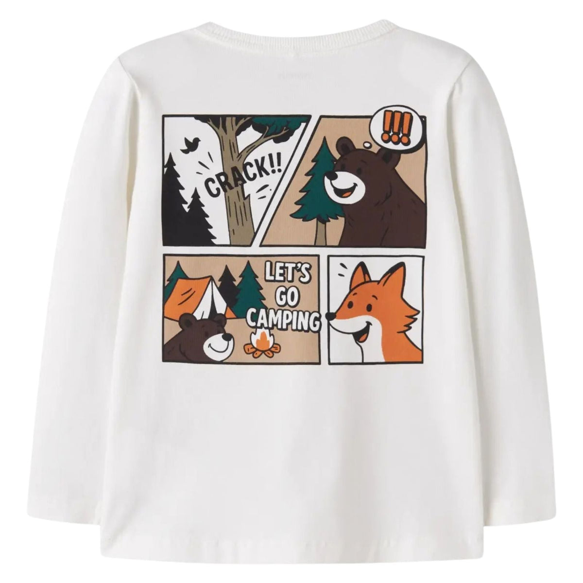 Wit geprinte longsleeve Oswalde - Capuchon Fashion