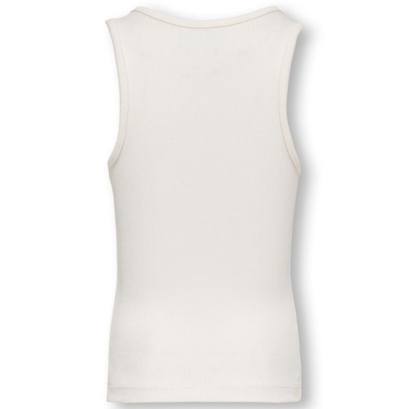 Wit geprinte washed tanktop Jilly - Capuchon Fashion