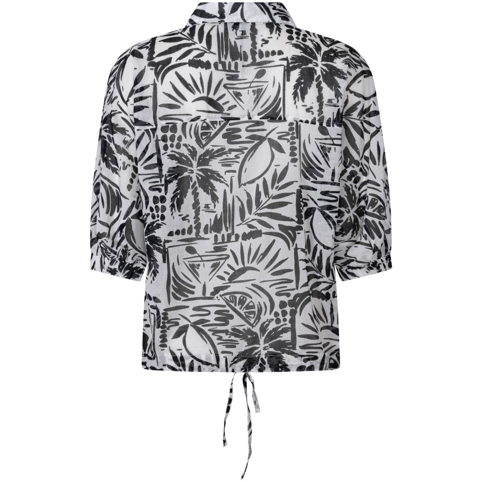 Wit geprinte woven blouse Fonda - Capuchon Fashion