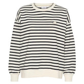 Wit gestreepte sweater Gila - Capuchon Fashion