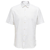 Wit linnen shirt Caiden - Capuchon Fashion