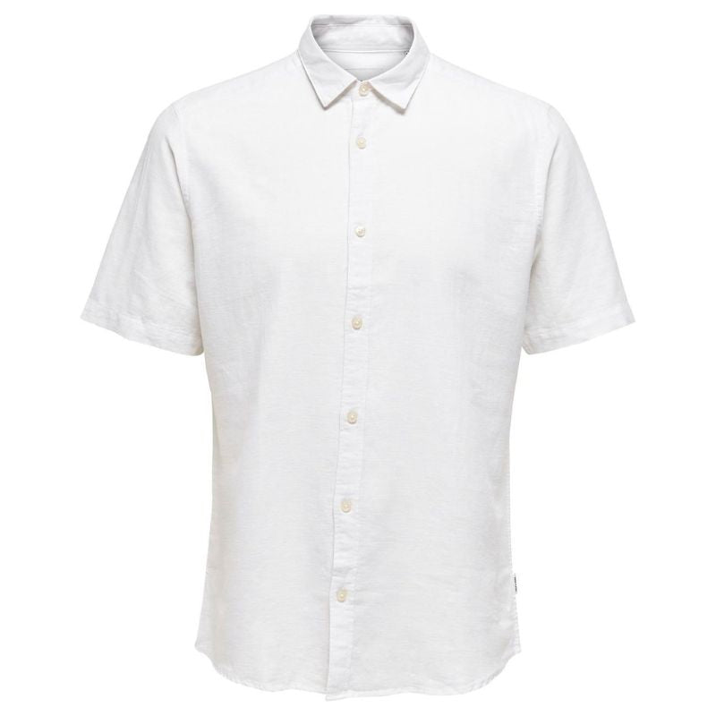 Wit linnen shirt Caiden - Capuchon Fashion