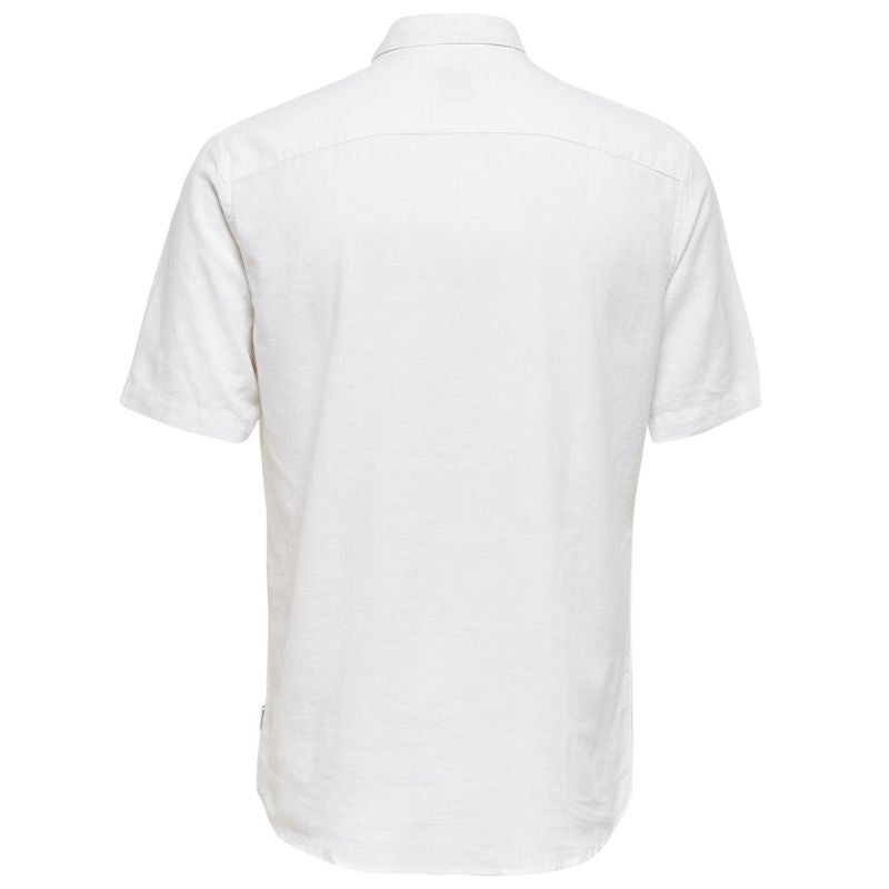 Wit linnen shirt Caiden - Capuchon Fashion