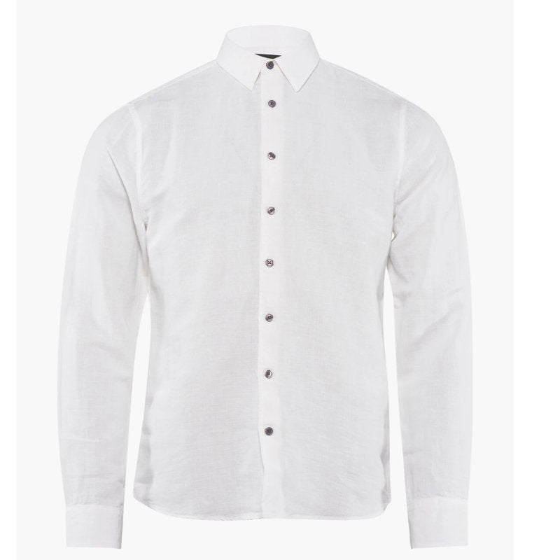 Wit linnen shirt Ruben - Capuchon Fashion