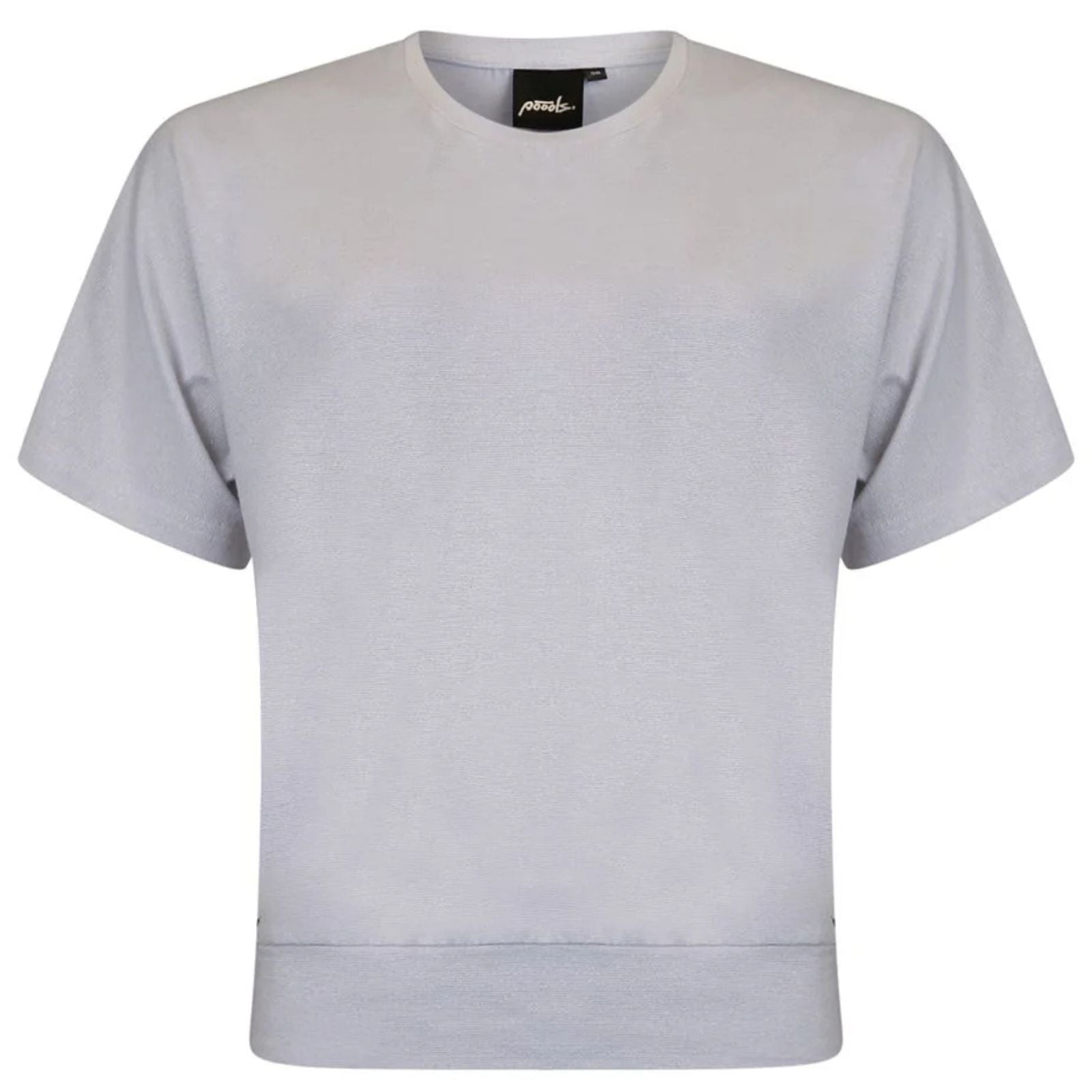 Wit lurex ronde hals t-shirt 613190 - Capuchon Fashion
