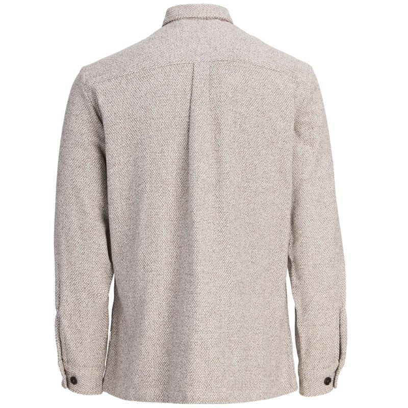 Wit melange solid overshirt Rayle - Capuchon Fashion
